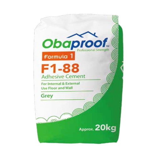 Obaproof F1-88 Cementitious Tile Adhesive 20KG (GREY)